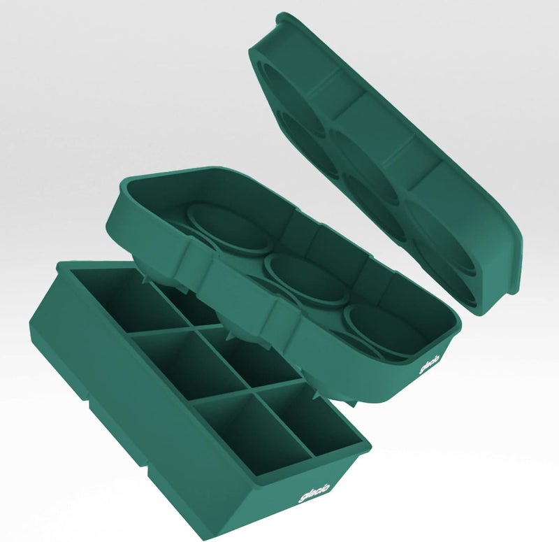 glacio Silicone Ice Cube Trays – Large Silicone Molds for 2-Inch Ice Cubes and Spheres Whiskey Ice Cube Trays with Lids for Cocktails & Bourbon – Set of 2 - Image 4